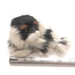 Small Dog Puppy Little Cute Resting Dog Real Rabbit Fur Baby Dog